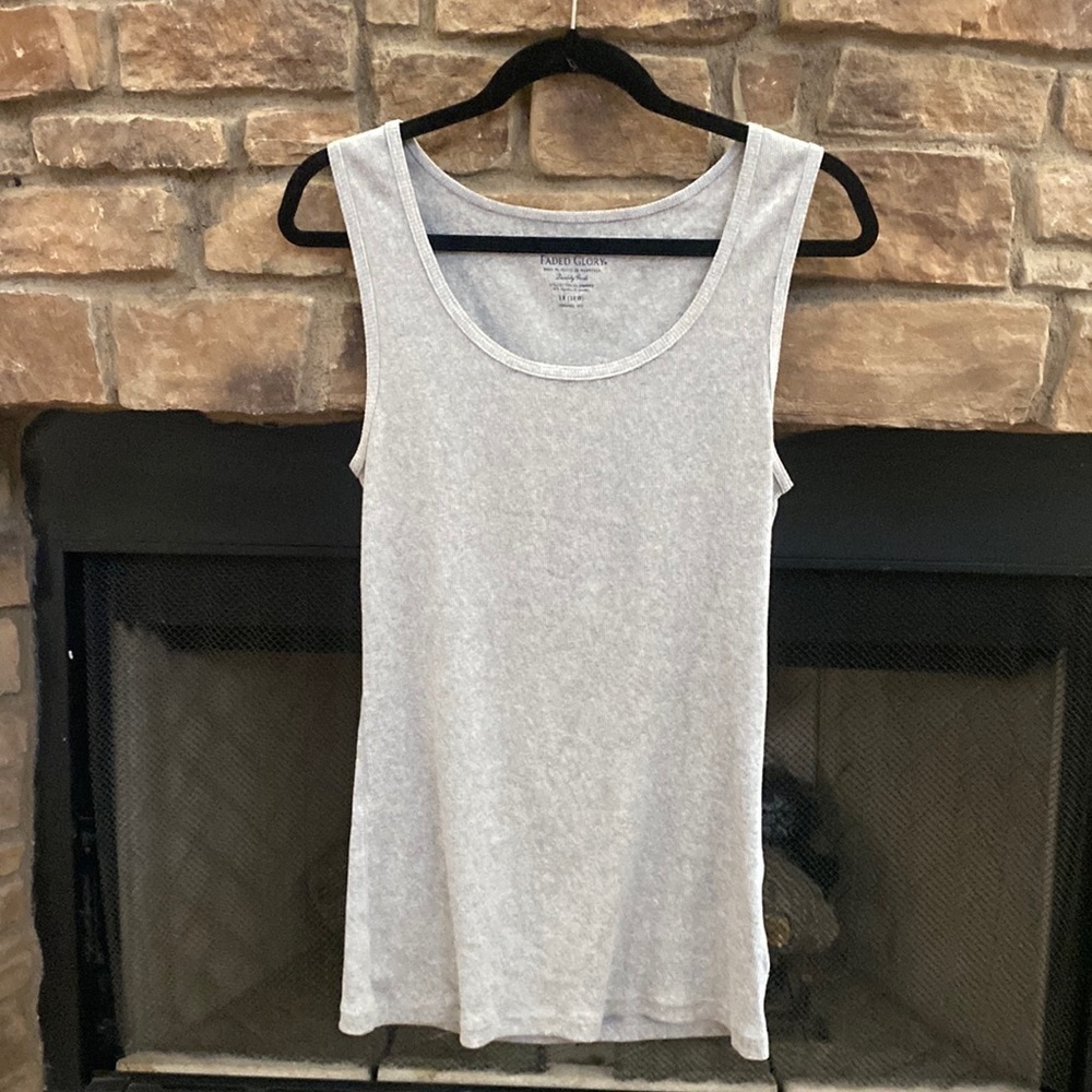 Faded glory gray tank top. Size 1X/16W